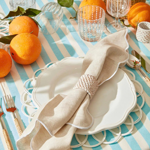 Juego de servilleteros de ratán blanqueado al por mayor de Vietnam con patrón trenzado elegante decoración de mesa Natural para uso doméstico y hotelero - Product Image 2