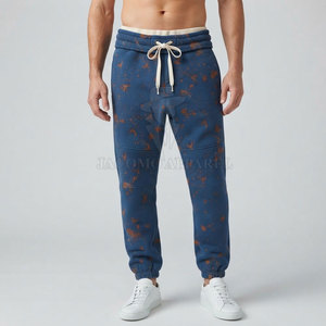 Low MOQ Custom Logo Double Waist <b>Men</b> <b>Joggers</b> With Drawstring For Sports Training Running <b>Gym</b> And Daily Casual Wear - Product Image 3