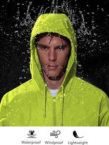 Premium Quality Women's Long Raincoat Waterproof <b>Packable</b> Outdoor Hooded Red Point Windbreaker With Adjustable Waist - Product Image 4