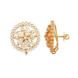 หรูหราและหรูหรา18Kt เงางามมีค่าสตั๊ดต่างหูเพชรเครื่องประดับหรูหราสำหรับผู้หญิง - Product Image 1