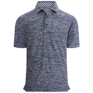 Camisa de Punto Antiarrugas de Dos Tonos para Hombre, Elegante Panel en Contraste, Mezcla de Algodón, Logotipo Personalizado, Diseño de Moda - Product Image 5