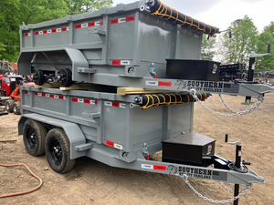 Semi-remorque à benne basculante flexible d'occasion, personnalisée en usine, 2 à 4 essieux, hydraulique, engrenage 5X10, 2 pieds, capacité de 30 à 60 tonnes, agricole 1 - Product Image 6