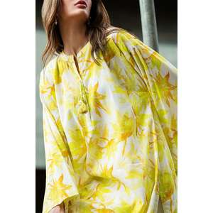 ชุดเซ็ตผ้าชีฟองพิมพ์ลายริ้วหยักสไตล์โบฮีเมียน IUSTTS-831 แบบ 2 ชิ้น กางเกงขาสั้น สำหรับฤดูใบไม้ผลิ/ฤดูร้อน ไซส์ XS และ XXS - Product Image 3