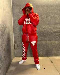 Fabricant de vêtements de rue en gros personnalisés, sweat-shirt à capuche en coton respirant, lourd, avec appliqué personnalisé, broderie, strass - Product Image 6