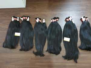 Minh Khang Premium <b>Hair</b> Vietnam 100g Bulk Natural <b>Black</b> Non-Remy Straight Texture Luxury Human <b>Hair</b> <b>Extensions</b> All Colors - Product Image 5