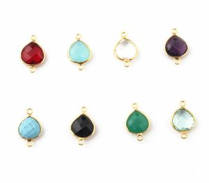 Ensemble de lunette de connecteur plaqué or en argent Sterling fait à la main forme ovale cristal Quartz pierre précieuse 10X14mm bijoux pour cadeau d'anniversaire - Product Image 4