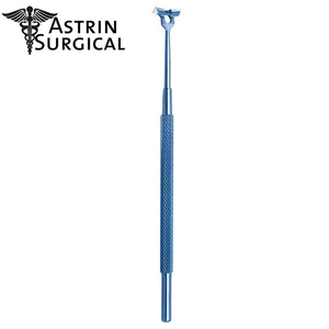 Marcador de ojo oftálmico aprobado por CE ISO, mango de instrumento quirúrgico Manual de acero recubierto de titanio de alta calidad de 12cm - Product Image 1