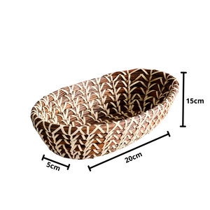 Vietnam Handwoven Seagrass Serving <b>Basket</b> with Creative Ring Handle Design Eco-Friendly Home Decor <b>Storage</b> Solution Wholesale - Product Image 5