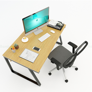 BFTB2006 Trapez Bamboo II 140x80cm Laptop <b>Desk</b> <b>Foldable</b> Computer <b>Desk</b> with Assembled Iron Legs and Drawer for School Use - Product Image 2