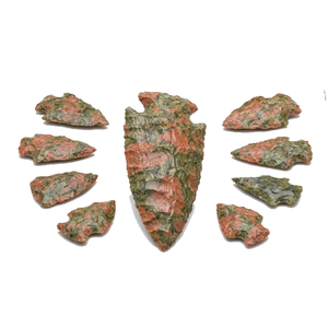 Pointes de flèche en pierre naturelle Unakite, pointes de flèche en cristal de jaspe fantaisie pour la guérison, vente en gros de pierres précieuses et de cristaux - Product Image 6