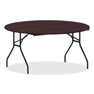 Alera ALEFT7260DMY 59 Pulgadas Diámetro x 29.13 pulgadas Mesa plegable de madera de caoba de 59 pulgadas de altura. Diámetro x 29.13 pulgadas Mesa Redonda Alta - Product Image 1