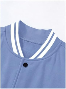 เสื้อแจ็คเก็ตเบสบอลสำหรับผู้ชาย สไตล์วาร์ซิตี้คลาสสิก แจ็คเก็ตลำลองสำหรับฤดูหนาว ติดกระดุมด้านหน้า แขนยาว เสื้อคลุม - Product Image 2