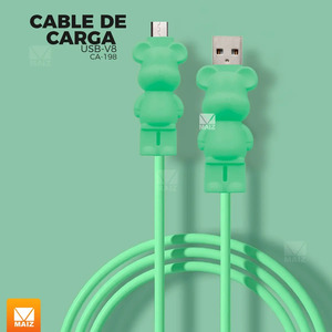 สาย USB V8 สำหรับถ่ายโอนข้อมูลและชาร์จเร็ว ดีไซน์น่ารัก - คละสี - Product Image 2