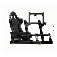 Cockpit de simulation de course complet Han Te en gros, personnalisable et réglable, série 5000, en aluminium, pour usage domestique, finition anodisée argent/noir