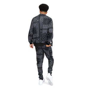 Vêtements de sport d'hiver pour hommes Survêtement en molleton de polyester imprimé graphique Sweatshirts grande taille respirants Vente en gros Ensembles de vêtements d'automne - Product Image 4
