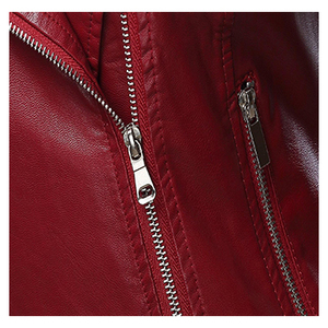 Chaqueta de cuero genuino hecha profesionalmente Chaqueta de cuero vintage informal de diseño personalizado OEM para mujer - Product Image 6