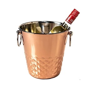 Seau refroidisseur de vin en métal avec support en acier inoxydable refroidisseur de vin seau à glace avec poignées de Jamsons - Product Image 4