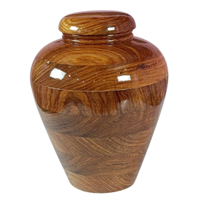 Venta al por mayor de urnas de madera hechas a mano de estilo europeo con tapa de cenizas urnas de cremación suministros funerarios hechos a mano de Vietnam - Product Image 2