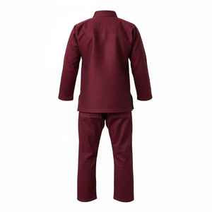 Conjuntos de Uniformes de Judo Unisex Color Borgoña, Kimono de Jiu Jitsu Brasileño Ligero, Modal Transpirable y Duradero para Entrenamiento de Artes Marciales - Product Image 2