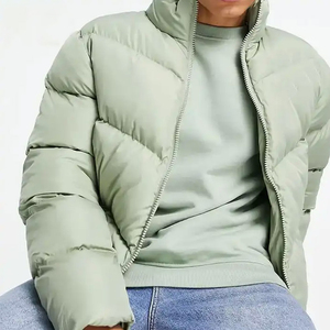 Veste bulle personnalisée unisexe grande taille veste polaire noire de bonne qualité - Product Image 2