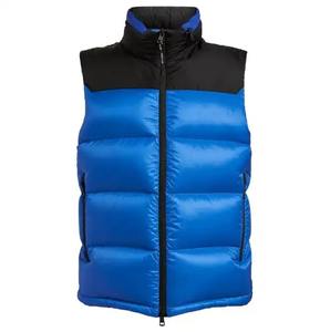 Veste à bulles d'hiver en duvet à col montant de haute qualité, respirante, séchage rapide, sans manches, col rond, fermeture éclair, conception de logo - Product Image 6