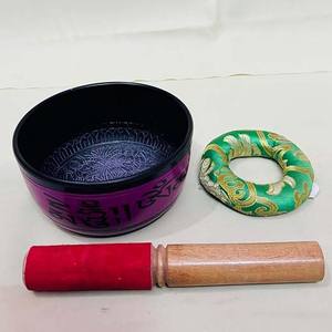 Cuenco de Canto de aluminio y Metal de nueva llegada de calidad impresionante, cuenco de canto de meditación curativa redonda, cuenco de terapia de Yoga para oración religiosa - Product Image 1