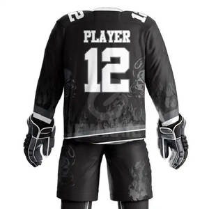 Nuevos Uniformes Deportivos Personalizables, Conjunto de Jersey de Hockey sobre Hielo con Nombre del Equipo Incluido, 100% Poliéster Impreso - Product Image 5