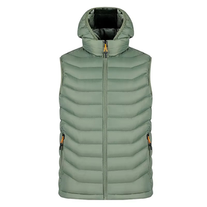 Nouveau gilet matelassé sans manches en toile imperméable et coupe-vent avec capuche, vêtement d'extérieur décontracté de haute qualité pour l'hiver - Product Image 4