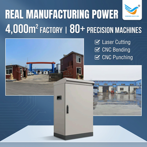 Armoire de stockage d'énergie intégrée extérieure à toit incliné, armoire électrique professionnelle avec protection contre la pluie pour projets d'infrastructure - Product Image 3