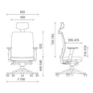 Silla Ergonómica de Oficina ANTO-01 con Altura Ajustable, Malla y Tela PP, Silla para Hogar/Oficina con Reposacabezas Ajustable-HOGVP072 - Product Image 3