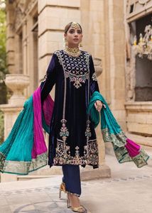 2023 nueva moda indio/pakistaní hermoso Zari bordado trabajo fiesta-vestido encaje botón decoración para bodas Natural - Product Image 2