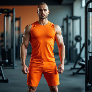 <b>Man</b> <b>Gym</b> Bodybuilding Tank Top <b>Vests</b> Quick Dry Fitness Running Sleeveless T Shirt Sportswear Slim Fit Polyester Workout Singlets - Product Image 2