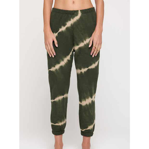 Ensemble survêtement personnalisé de haute qualité à manches longues, short et pantalon de jogging, imprimé tie-dye, en coton, pour femmes - Product Image 5