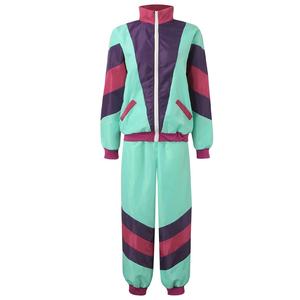 Conjunto Deportivo Informal de Otoño para Mujer de Alta Calidad, Conjunto de Dos Piezas en Negro Neón y Rojo, Chaqueta Cortavientos y Pantalones Deportivos para Mujer, OEM 2025 - Product Image 4