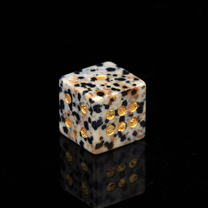 <span class=keywords><strong>Nuovi</strong></span> Dadi in Cristallo Naturale da 15mm con Incisione Laser e Punti Dorati, Dadi in Pietra Preziosa per Divinazione, Giochi da Tavolo e Regalo - Product Image 6