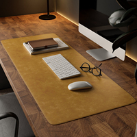 Tapis de bureau anti-dérapant en cuir véritable de qualité supérieure protecteur tapis d'écriture organisateur de Table de bureau transfert de chaleur tapis de souris Stock LDP-0001