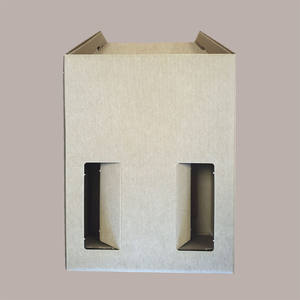 5pcs Brown Corrugated Cardboard Box Case 27x18H40cm for Serving 6 <b>Bottles</b> 750ml Beverages Elegant Beverage Serving Sets - Product Image 1