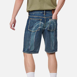 Summer Streetwear Straight custom jorts <b>baggy</b> distressed Dark Washed Cotton Denim <b>Shorts</b> <b>men</b> vintage Fashion jeans <b>men</b> <b>shorts</b> - Product Image 4