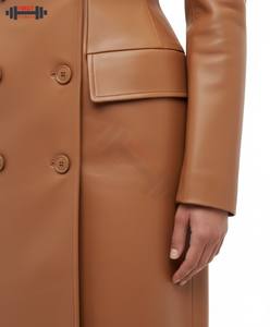 2025 Winter New Arrival Best Selling <b>Ladies</b> Women's Long <b>Coat</b> Stylish Full Length Ankle-long Overcoat Genuine Leather Custom - Product Image 6