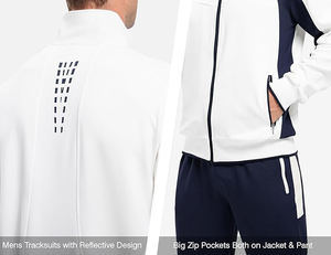 Conjunto Deportivo de Alta Calidad con Chaqueta con Cierre y Pantalones Deportivos, Diseño Ecológico y Elegante en Dos Tonos, Conjuntos Deportivos para Hombre - Product Image 5
