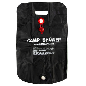 Douche solaire de camping TG60301 NOIRE 5 GAL/20L en PVC durable, rectangulaire, grande taille - Product Image 6