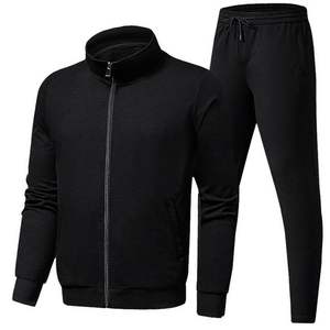 High Quality Men's Gym Jogger Tracksuit Zip Sweatsuit Logo Slim Fit 2-Piece Polyester <b>Lightweight</b> Colorful for Autumn Season - Product Image 2