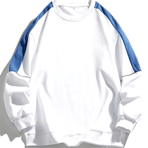 Sudadera de algodón con mangas raglán para hombre, Sudadera de cuello redondo contrastante a la moda, adecuada para Otoño e Invierno - Product Image 1