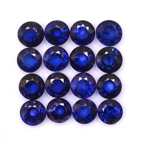 100% zafiro azul Natural corte facetado piedra preciosa certificada suelta FORMA DE Color único lote sin tratar para cambio de Color de joyería listo - Product Image 1