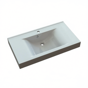 Lavabo contemporain en marbre recomposé de 90 cm, catégorie produits en céramique : Lavabos - Product Image 3