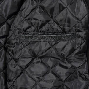 Veste en cuir noire sur mesure, vente en gros, fabricant de vestes de baseball, veste en cuir bomber, veste en cuir sur mesure - Product Image 6