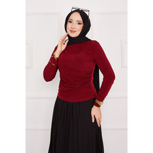 Body Bordo Sandy con Decoración Fruncida - Product Image 3