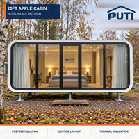 Suite Cabine Apple de 20 pieds en acier modulaire protégé contre la corrosion pour club de plage tropical et hôtel de plongée