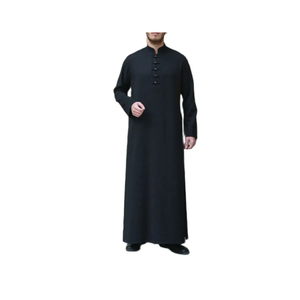 Moderno estilo de Kuwait árabe saudí hombres Thobes Jubbah fabricante de alta calidad ropa islámica hombres Thobe - Product Image 5