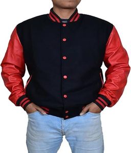 Veste de baseball varsity pour homme, grande taille, logo personnalisé, service OEM, broderie de haute qualité, toile, hiver - Product Image 1